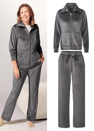 Женский велюровый костюм двойка (толстовка+брюки) esmara размер s m  xl