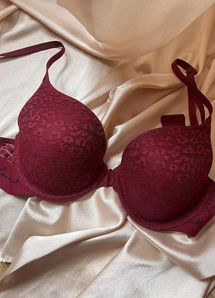 Леопардовий бордовий ліф