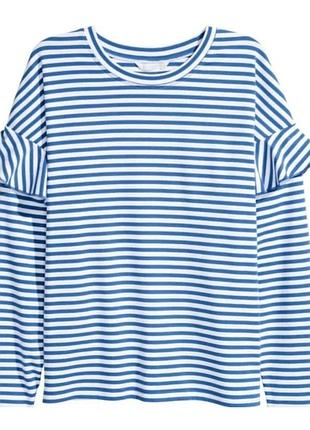 Лонгслив в полоску морской тельняшка hm лонг