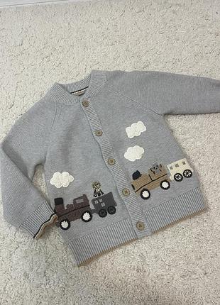 Тепла кофта на ґудзиках next 2-3 роки