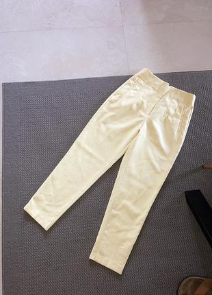Класичні костюмні штани брюки zara масляного батер кольору классические штаны костюмные