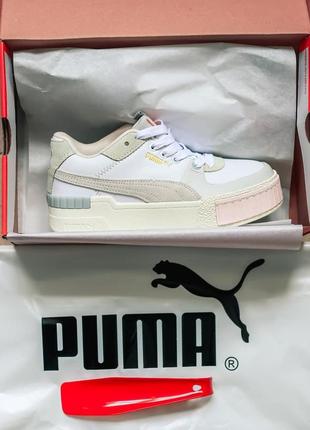 Puma cali sport mix white - marshmallow 🆕шикарные кроссовки пума🆕 купить наложенный платёж6 фото