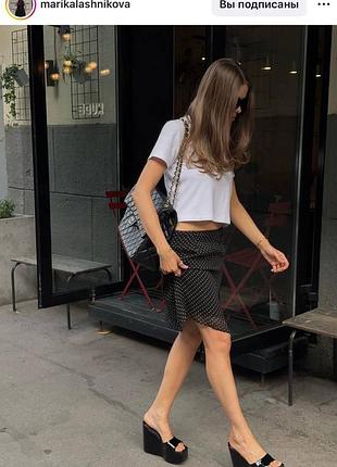 Юбка в горошок massimo dutti спідниця