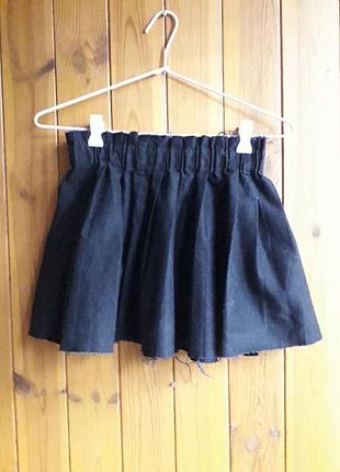 Черная юбка с необработанным краем divided размер xxs