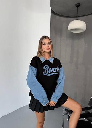 Теплый джинсовый батник туречки