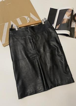 Спідниця з натуральної шкіри