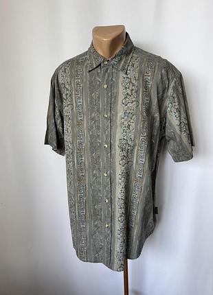 Northwood тенниска серая в винтажном стиле ретро рубашка короткий рукав геометрический орнамент 90е винтаж ретро чендлер