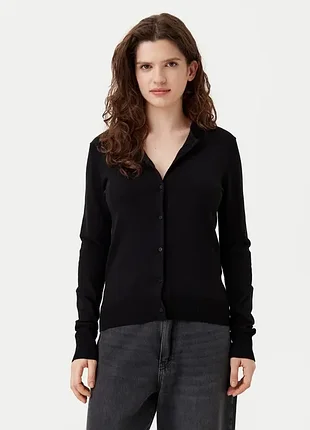 Чорний кардіган 100% меріносова шерсть