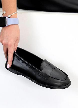 Лоферы "efira", черные, натуральная кожа