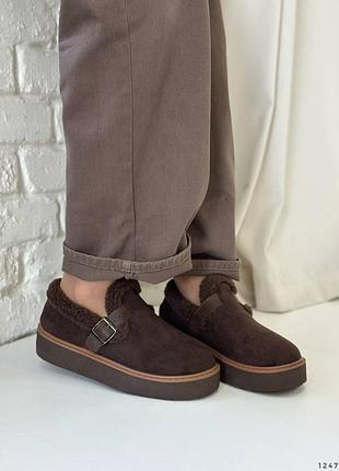 Лоферы женские утепленные