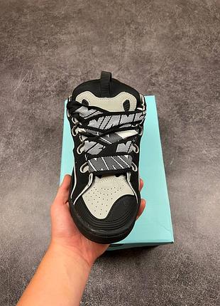 Lanvin curb sneakers black beige 9