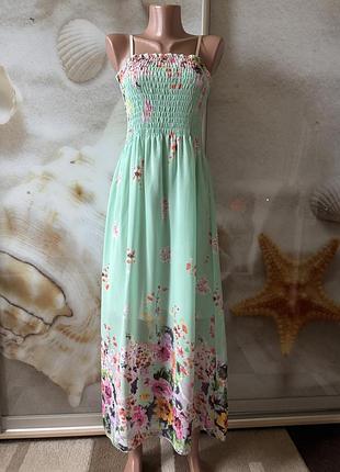 Довгий шифоновиц сарафан prato розмір с-м. нюанс!