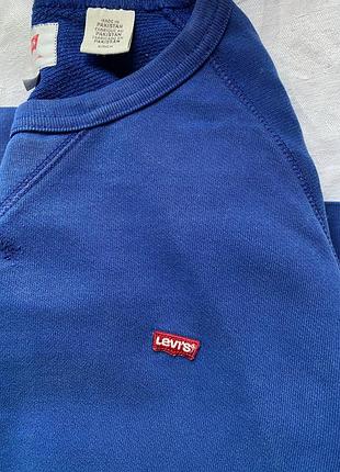 Мужской синий свитшот кофта levis 10