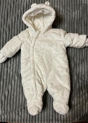 Теплий зимовий комбінезон для немовляти розмір 56 — 62, новий, не був у використанні.
