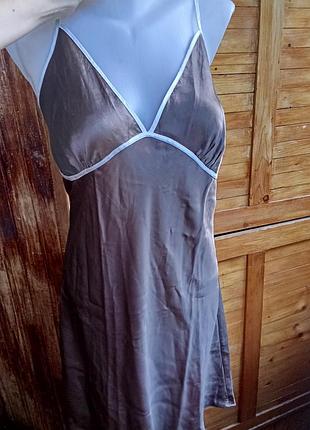 Шелковая ночная рубашка комбинация шелк натуральный