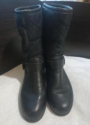 Сапожки кожа замша.