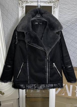 Жіноча замшева дублянка zara