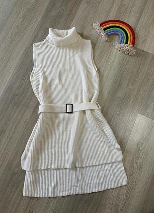 Вʼязаний жилет туніка сукня безрукавка