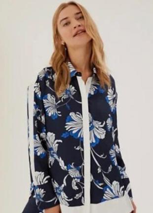 Сатиновая свободная блуза