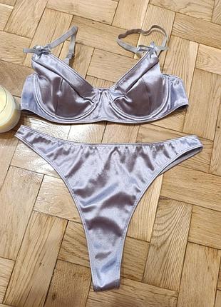 Комплект нижньої жіночої білизни,  prettylittlething m бюстгальтер, трусики ніжний набір білизни