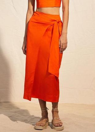 Юбка из льна и вискозы