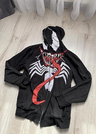 Кофта зіп худі full zip marvel venom spider man веном марвел