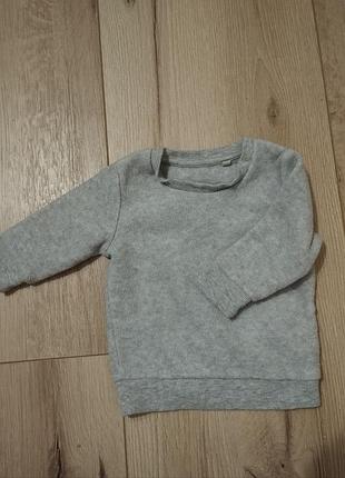 Кофта свитшот теплый батник толстовки 6-9 мес. 3 тонкие в подарок