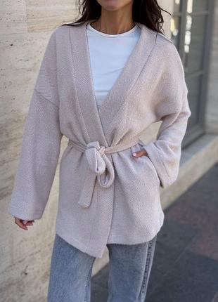 Кардиган теплий, альпака 5