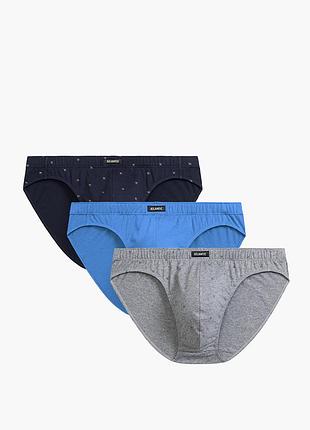 Набор мужских брифов atlantic из 3-х классических спортивных трусов из 100% хлопка s (3mp-191)