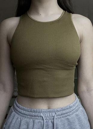 Спортивний топ h&m,  кольору хакі