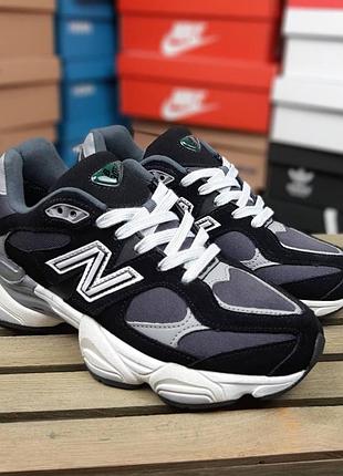 Утепленные женские кроссовки new balance 9060 termo black консульт чёрного цвета термо