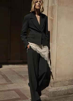 Приталений блейзер жіночий сірий zara new
