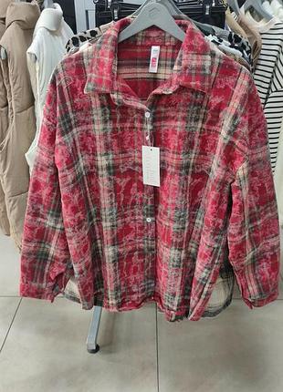 Рубашка женская стильная тренд теплая