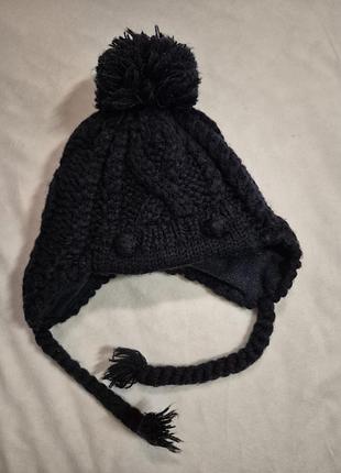 Шапка зимова на зв'язках chicco 0-3 місяці