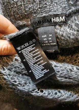 Шерстяной кардиган паутинка вязаный мохеровый мохер шерсть h&m кофта накидка6 фото