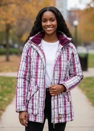 Куртка зимняя спортивного стиля trespass в клетку