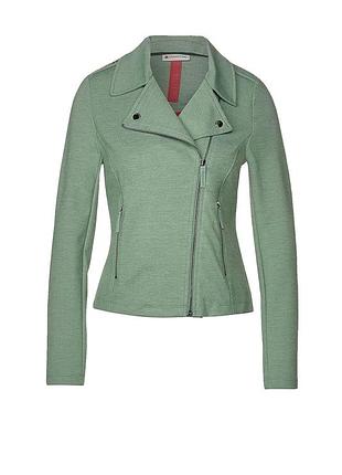 Куртка трикотажна, запорошено-зелена "street one", uk10/eur38.