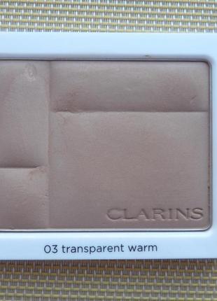 Мінеральна матуюча пудра clarins ever matte control shine mineral powder compact2 фото