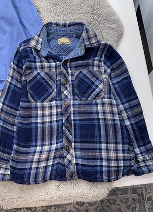 Сорочка next в клітинку для хлопчика 4-5 роки