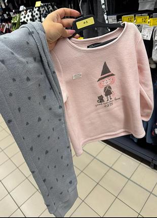 Тепла флісова піжама на дівчинку