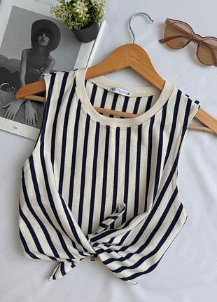 Топ в полоску zara