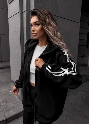 Женская кофта на флисе на молнии