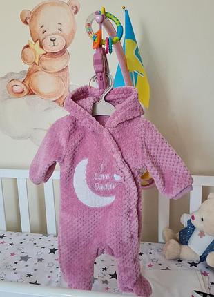 Плюшевый, флисовый комбинезон, человечек