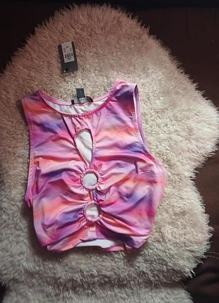 Топ в принт, топ с кольцами