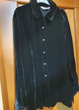 Блузка бархатная женская большой размер
шелк 18% вискоза 82%