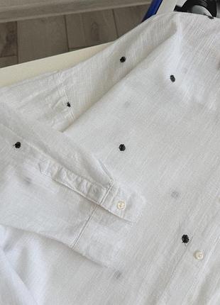 Белая рубашка с вышивкой zara 4