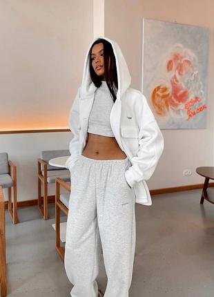 Теплая женская флисовая рубашка