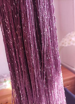 Продам шторы нити сливового цвета 3м*3м