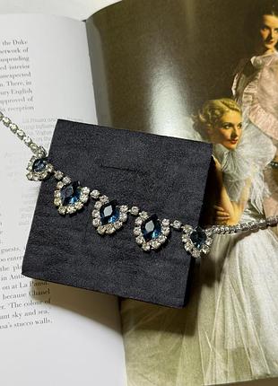 Ожерелье колье винтаж с сапфирами
