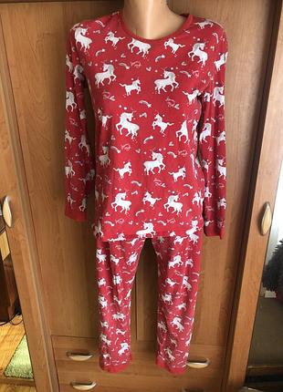 Пижама, комплект, костюм, 100% коттон, 14-15 р 164-170 см, marks&spencer.